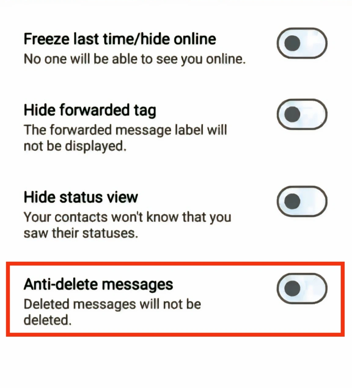 GB WhatsApp Features