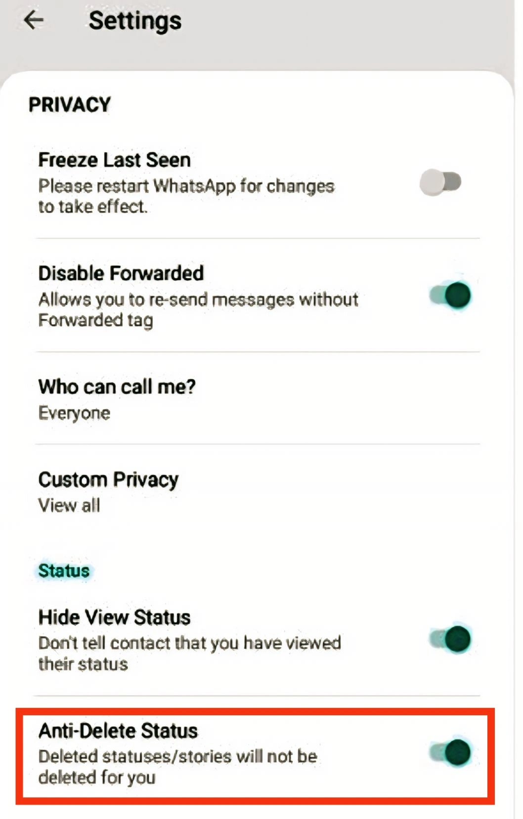 GB WhatsApp Features